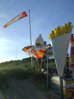 Pommes in Strandnähe