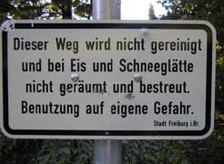 Eis und Schneeglätte