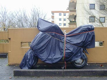 Mopped auf Dach